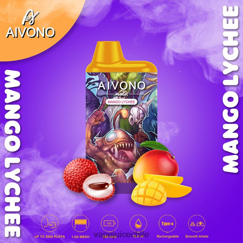Aivono AIM MAGIC cigarrillo de caja de 5800 bocas lichi de mango - 8N0N898 Vape Recargable