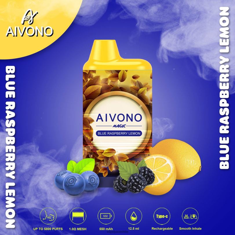 Aivono AIM MAGIC cigarrillo de caja de 5800 bocas limón frambuesa azul - 8N0N891 Vape Desechable