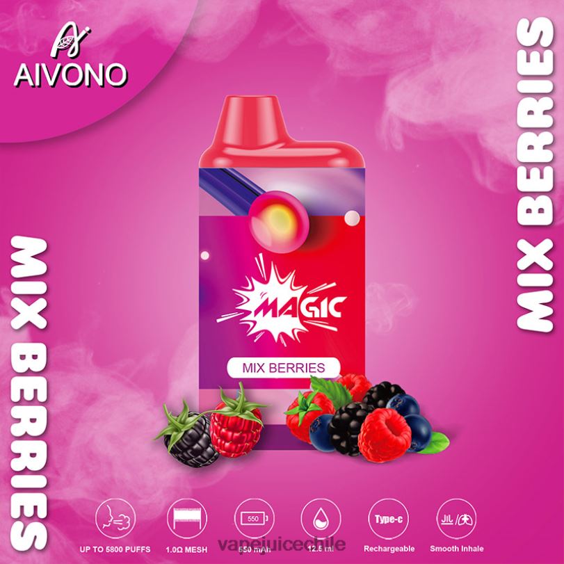 Aivono AIM MAGIC cigarrillo de caja de 5800 bocas mezclar bayas - 8N0N8100 Cigarro Electrónico Chile