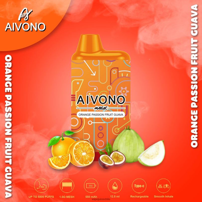 Aivono AIM MAGIC cigarrillo de caja de 5800 bocas naranja maracuyá guayaba - 8N0N890 Vape Recargable