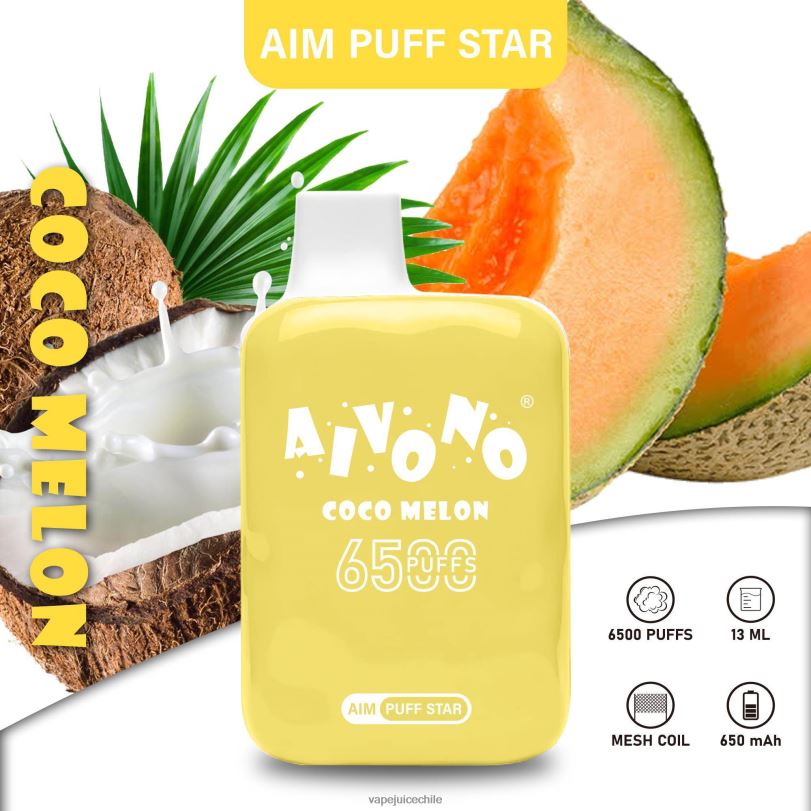 Aivono AIM PUFF STAR 6500 cocomelón - 8N0N8297 Vape Chile