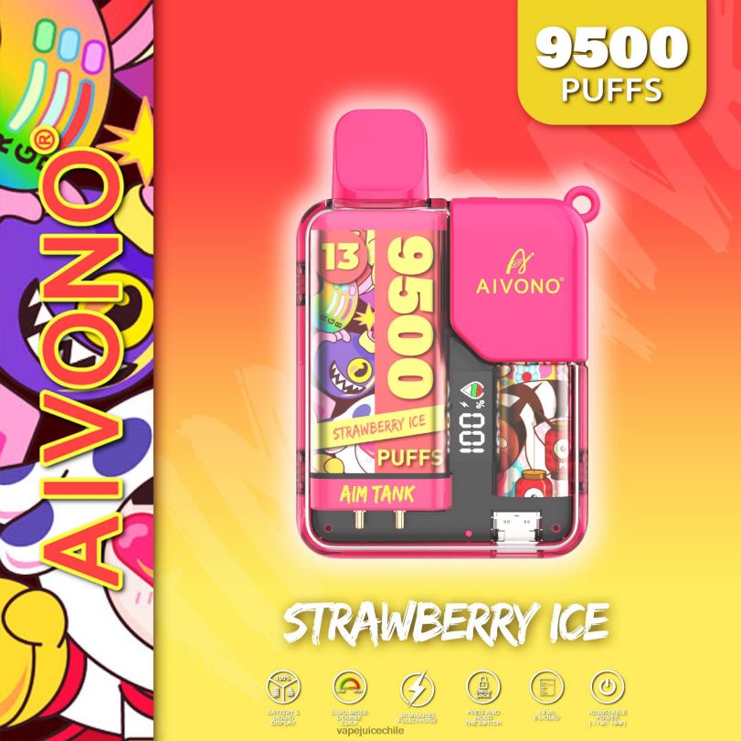 Aivono AIM TANK 9500 hielo de fresa - 8N0N838 Vape Recargable