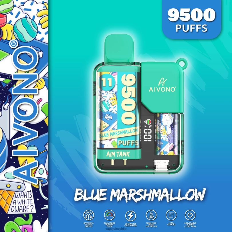 Aivono AIM TANK 9500 malvavisco azul - 8N0N842 Vape Recargable