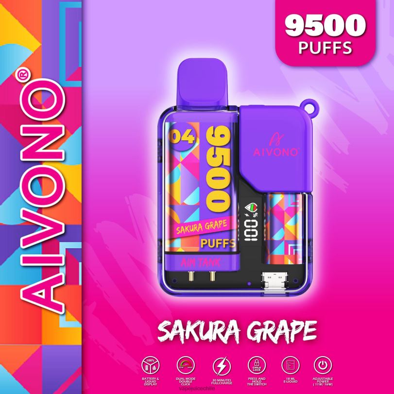 Aivono AIM TANK 9500 uva sakura - 8N0N836 Cigarro Electrónico Chile