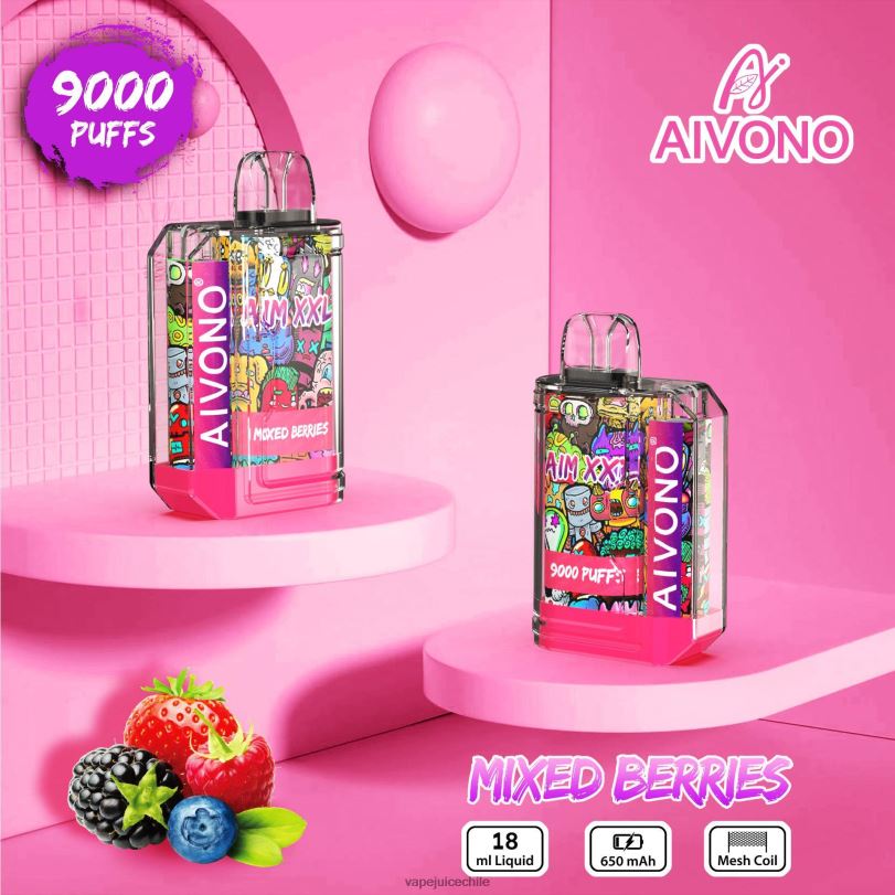 Aivono AIM XXL 9000 pegatina boca transparente bayas mixtas - 8N0N851 Vape Desechable