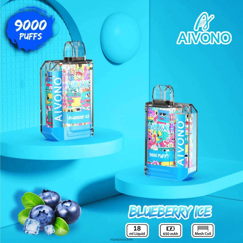 Aivono AIM XXL 9000 pegatina boca transparente hielo de arándanos - 8N0N850 Vape Recargable