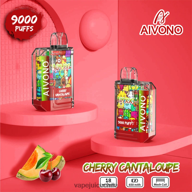 Aivono AIM XXL 9000 pegatina boca transparente melón cereza - 8N0N857 Vape Chile