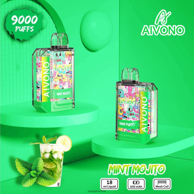 Aivono AIM XXL 9000 pegatina boca transparente mojito de menta - 8N0N855 Vape Desechable