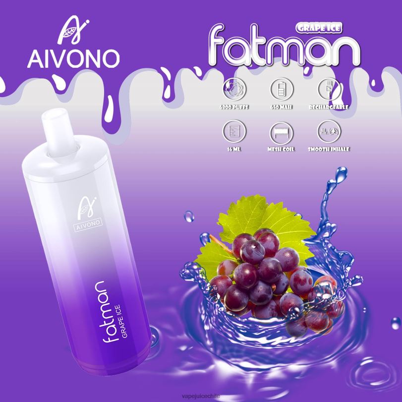 Aivono FATMAN 6800 hielo de uva - 8N0N824 Cigarro Electrónico Chile