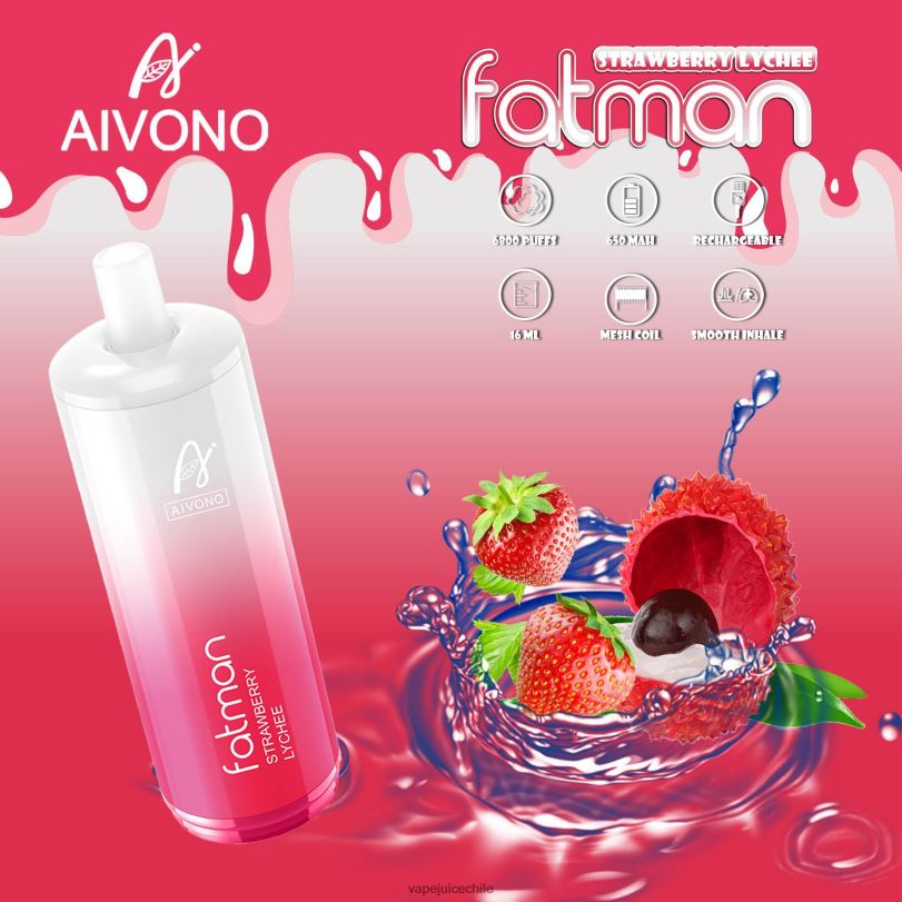 Aivono FATMAN 6800 lichi de fresa - 8N0N823 Vape Desechable