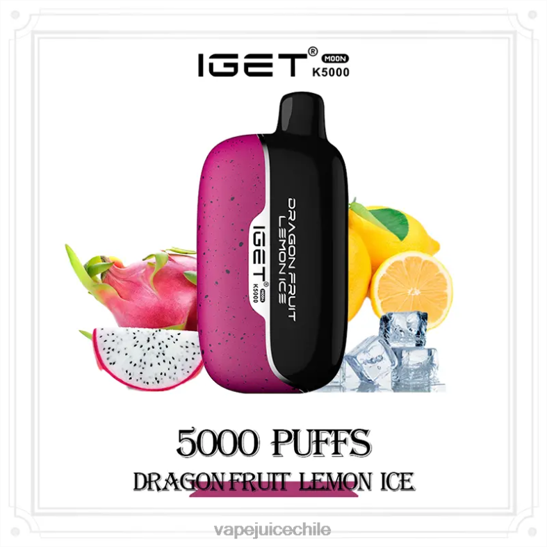 Cigarro Electrónico Chile 8NHHP20 fruta del dragón hielo de limón IGET Moon k5000