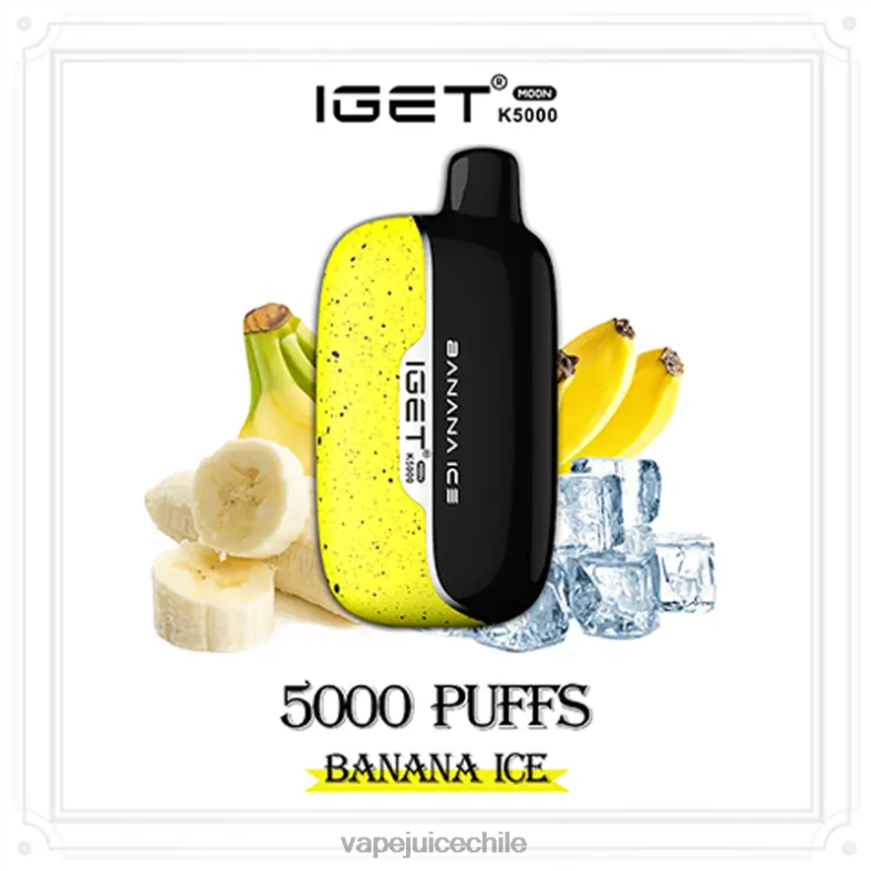 Vape Chile 8NHHP11 hielo de plátano IGET Moon k5000