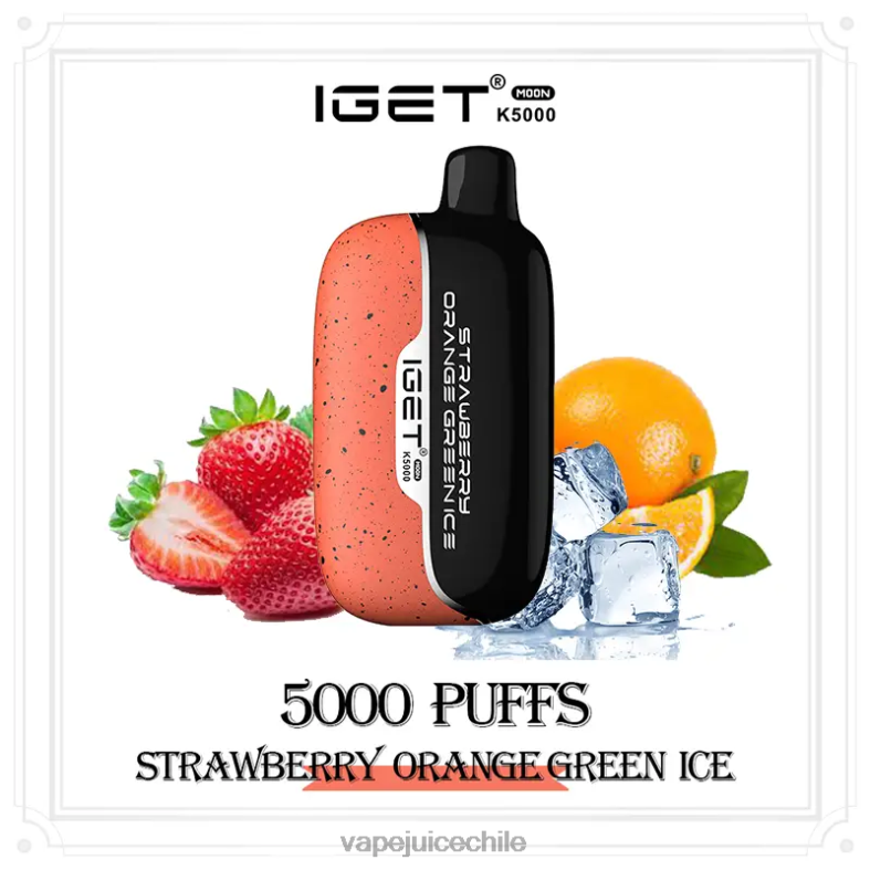 Vape Fume 8NHHP12 fresa naranja verde hielo IGET Moon k5000