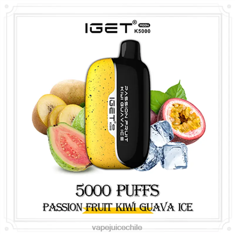 Vape Fume 8NHHP2 maracuyá kiwi hielo de guayaba IGET Moon k5000