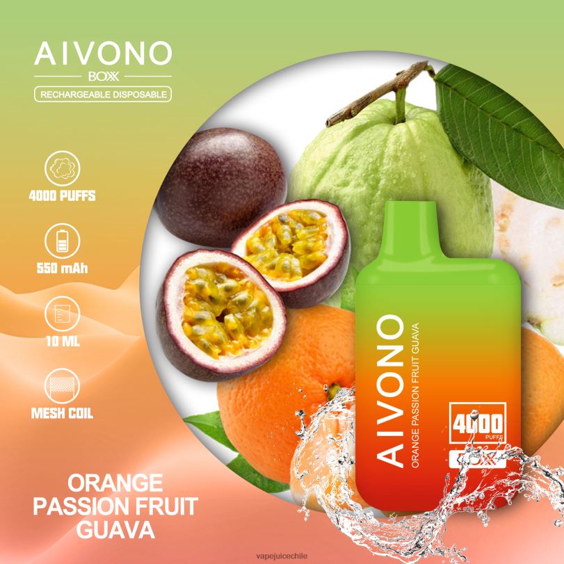 Aivono AIM BOXX 4000 guayaba naranja y maracuyá - 8N0N8212 Cigarro Electrónico Chile