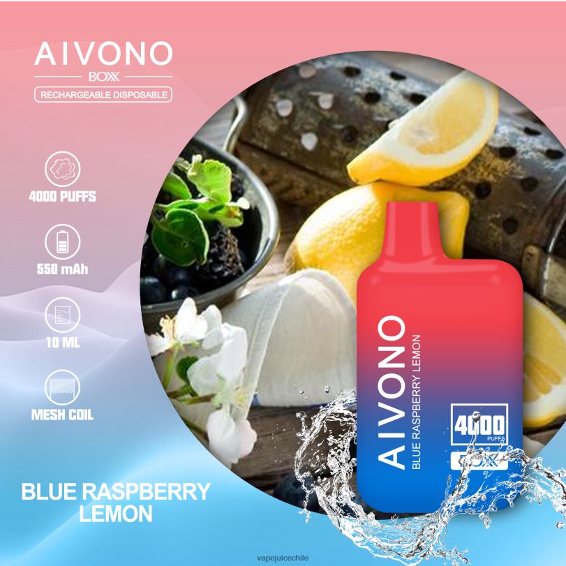 Aivono AIM BOXX 4000 limón frambuesa azul - 8N0N8217 Vape Chile