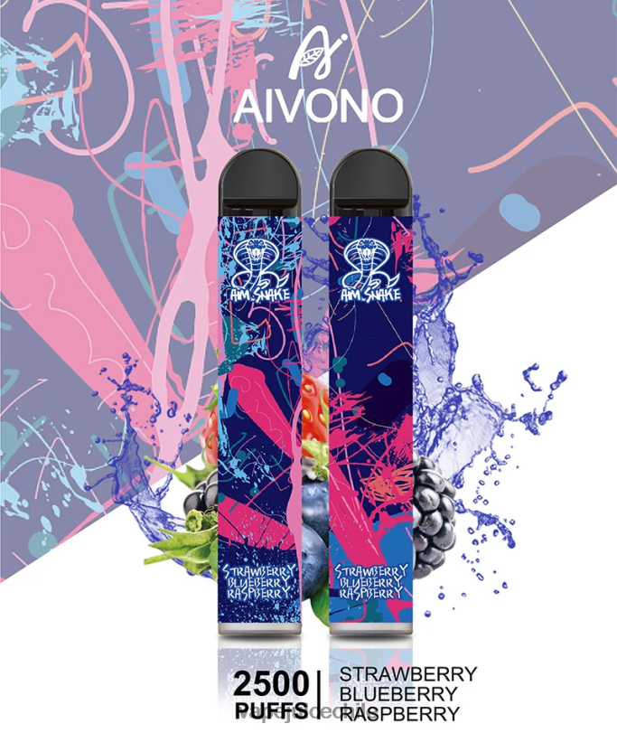 Aivono AIM SNAKE 2500 fresa arándano frambuesa - 8N0N8318 Vape Recargable